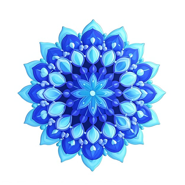 Mandala arte abstract ornamento ilustración diseño decoración con fondo blanco generativo ai