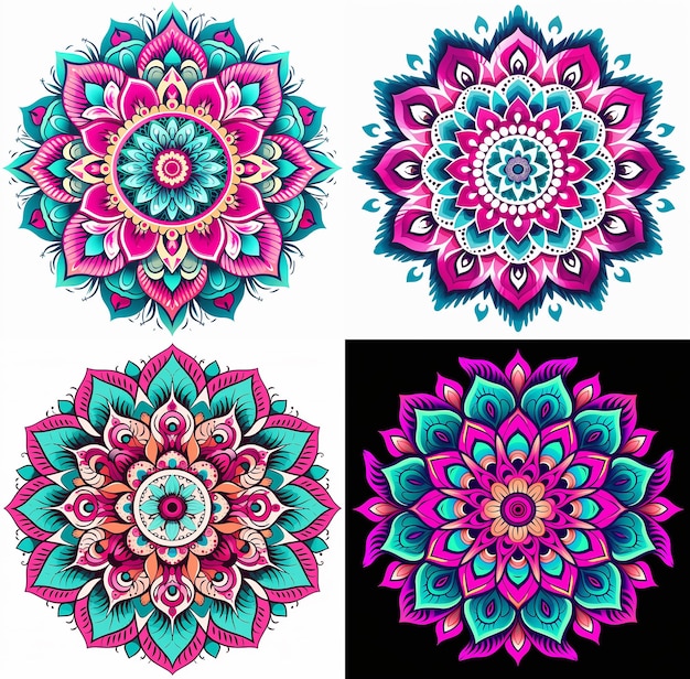 Mandala Arte Mandala Stock Vector Mandala Redondo Diseño De Mandala Indio