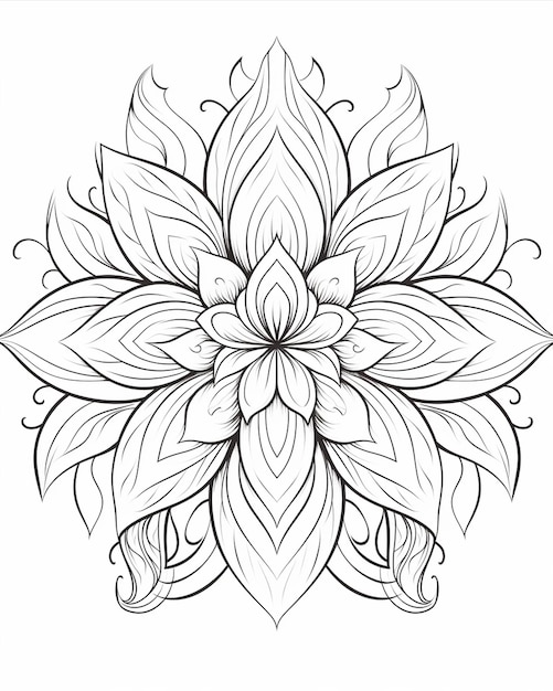 Mandala Coloração Página Imprimível Grátis