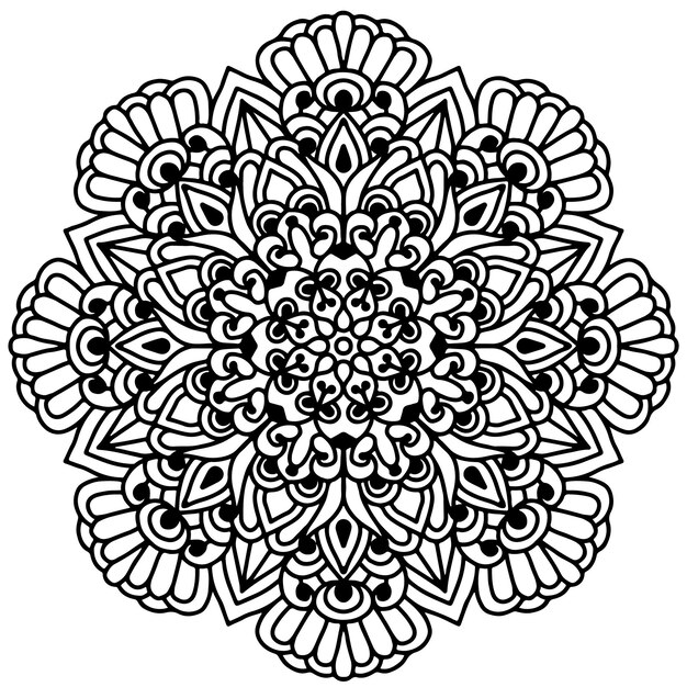 Mandala para colorear Mandala floral para colorear para adultos