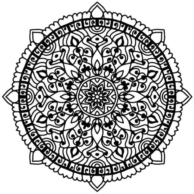 Mandala para colorear Mandala floral para colorear para adultos