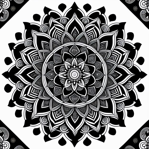 Mandala-Design, islamischer Hintergrund und Mandala-freies Bild