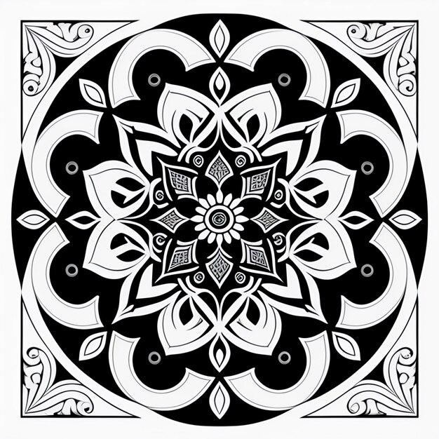 Mandala-Design, islamischer Hintergrund und Mandala-freies Bild