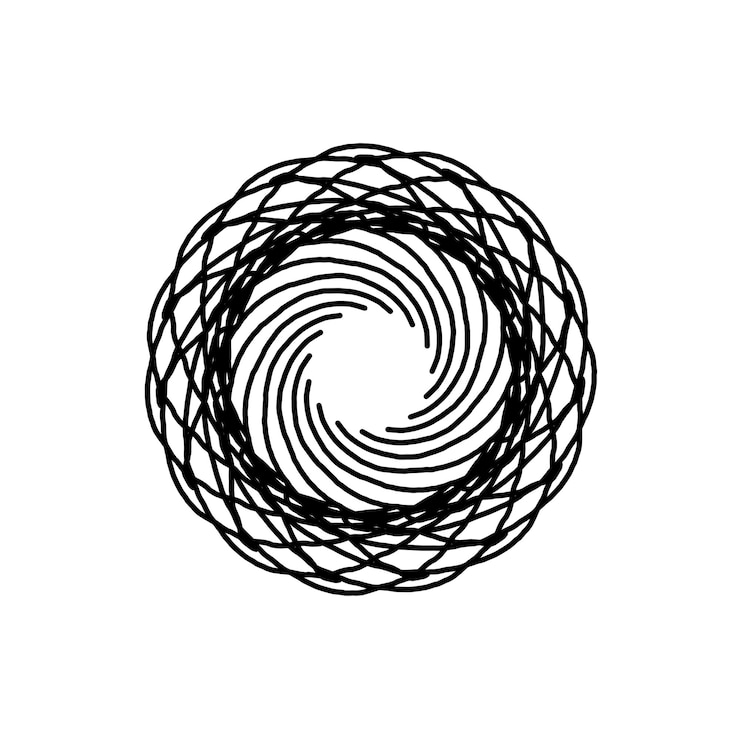 Foto mandala dibujada a mano en blanco y negro para páginas de colorear libros de colorear y hojas de colorear