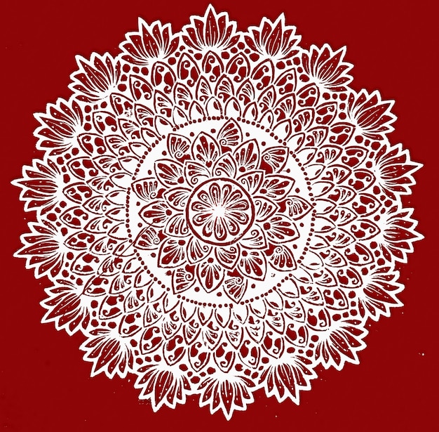 Mandala con diseño floral