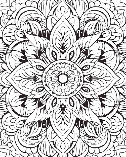 El Mandala elegante para colorear