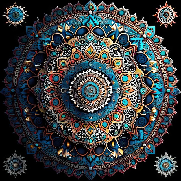 Mandala-farbige Designillustration