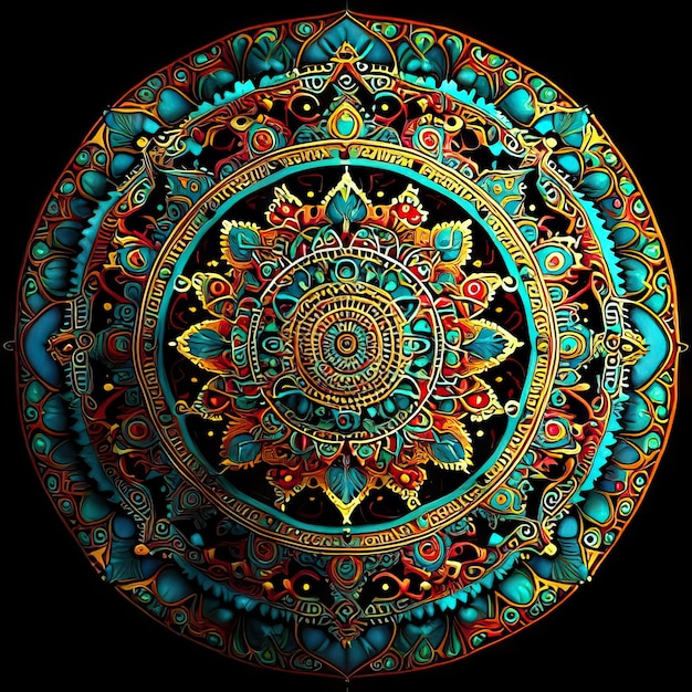 Mandala-farbige Designillustration