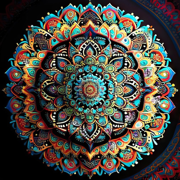 Mandala-farbige Designillustration