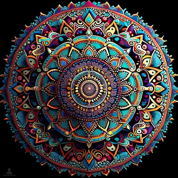 Foto mandala-farbiges design