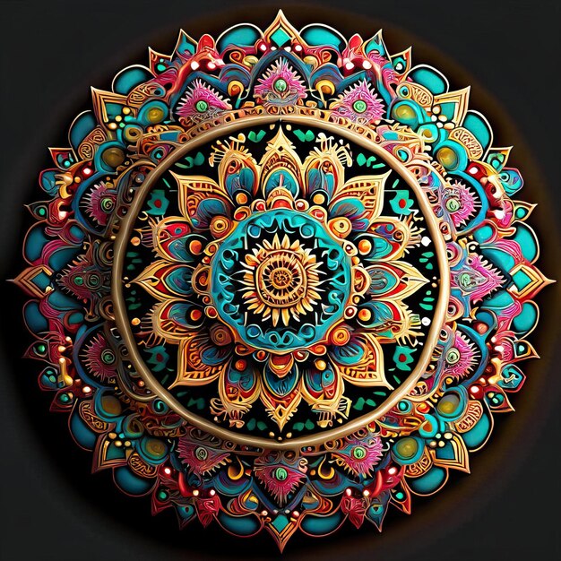 Foto mandala-farbiges design