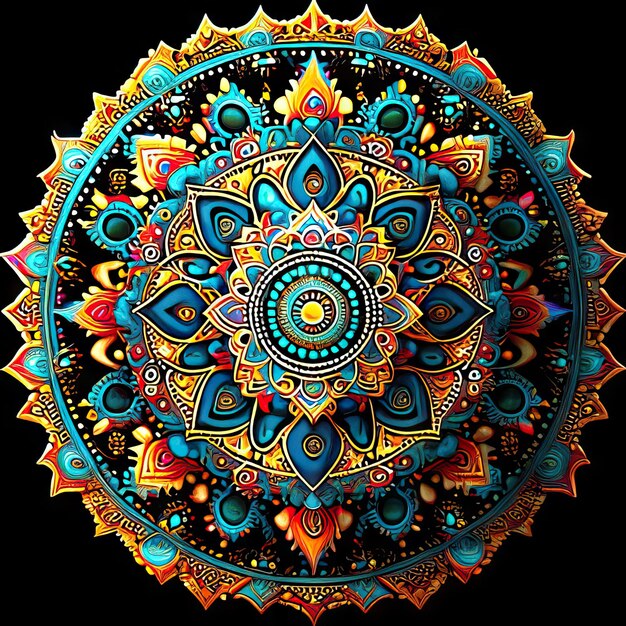 Foto mandala-farbiges design