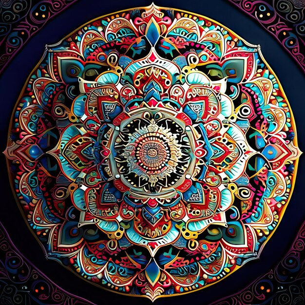 Foto mandala-farbiges design