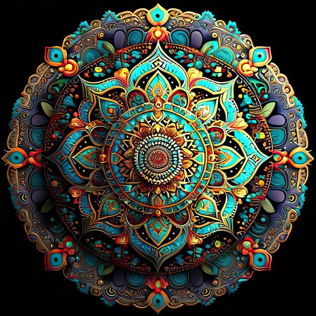 Foto mandala-farbiges design