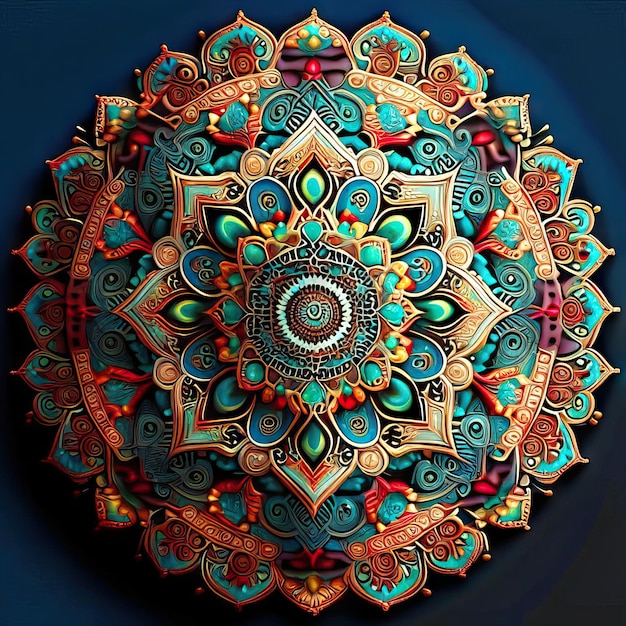 Foto mandala-farbiges design