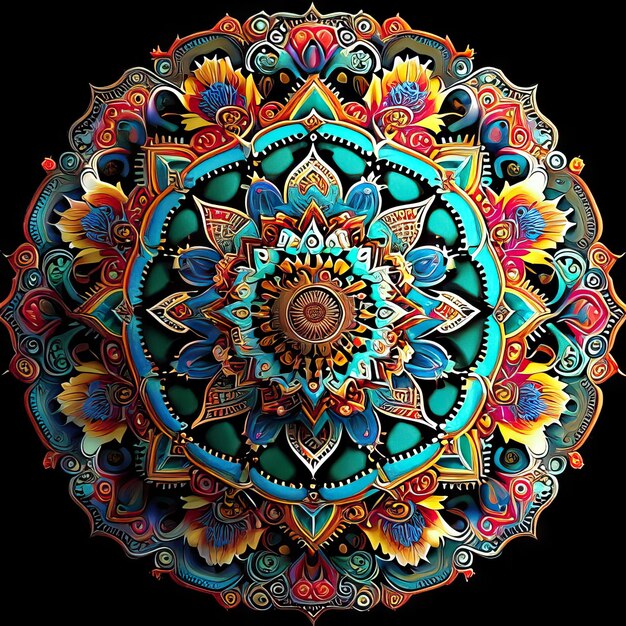 Foto mandala-farbiges design