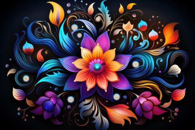 Mandala flor girassol natureza fundo mandala de verão sem pessoas ilustração de imagem de cor