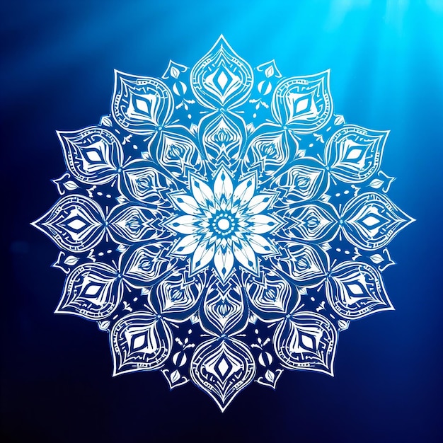 Mandala floral intrincado y simétrico