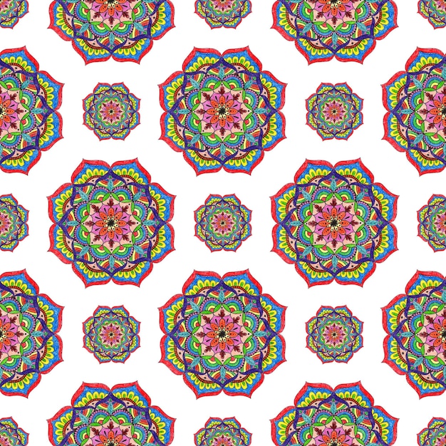 Foto mandala floral de la mandala