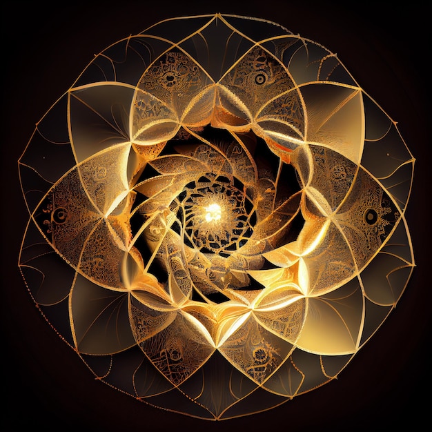 Mandala fractal de Fibonacci