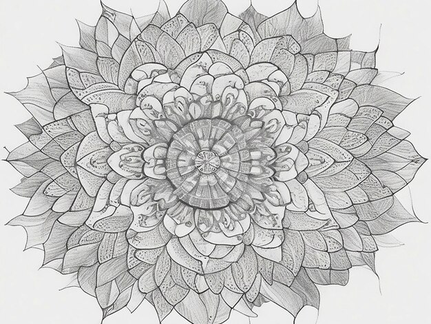 Mandala livro colorido sobre uma flor o fundo precisa ser branco fundo