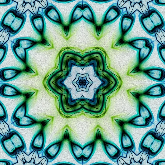 Mandala mística mágica Fondo caleidoscópico de fractal geométrico esotérico