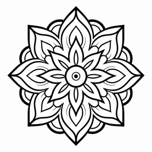 Mandala mit Sternmalblatt