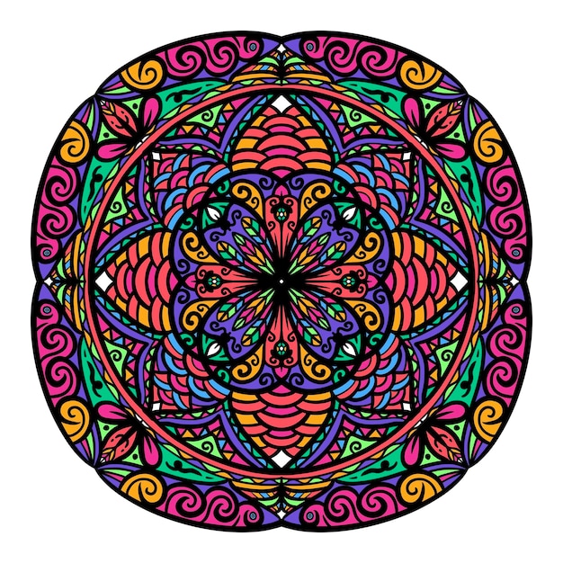 Mandalas für Malbuch Dekorative runde Ornamente Ungewöhnliche Blumenform Orientalisches Muster