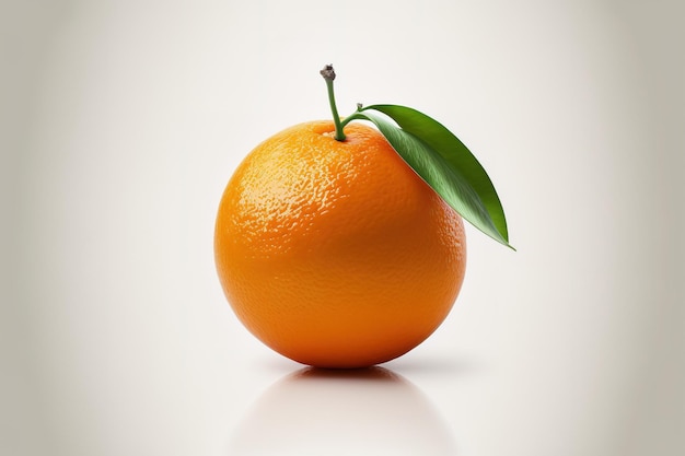 Mandarim ou tangerina fundo branco solitário olhando para cima Lay flat