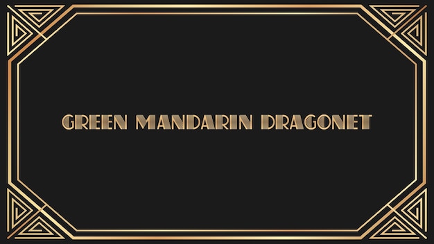 Mandarim Verde Dragonet Jazz Título em Ouro