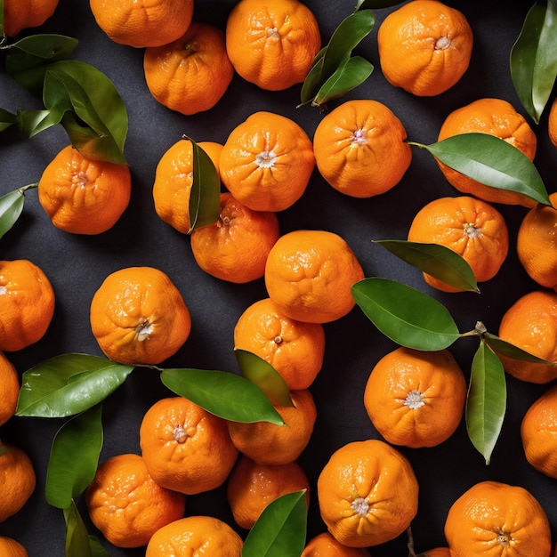 Mandarinas frescas recogidas