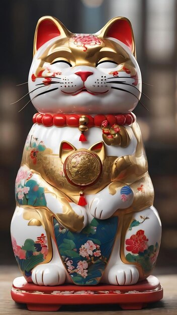 Maneki neko figuras de gato da sorte japonesas