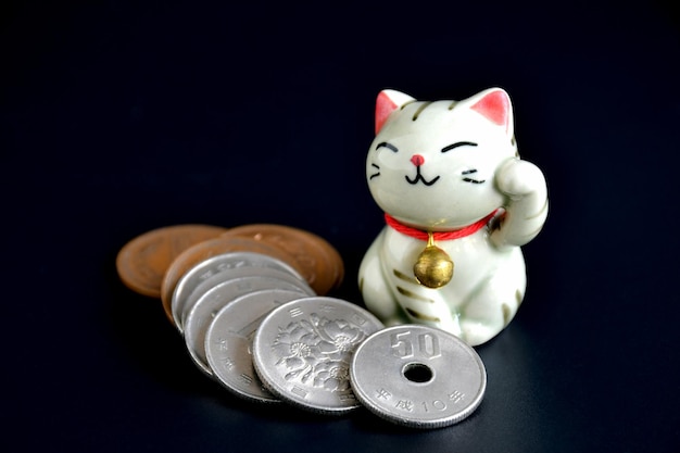 Manekineko o gato sortudo e o dinheiro japonês