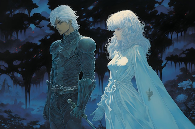 Mangá hiper detalhado anime cel art fantasia fanart griffith