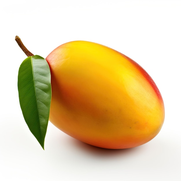 Mango auf isoliertem weißen Hintergrund