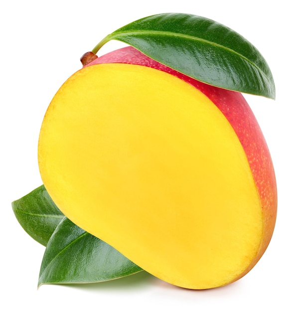 Foto mango con hojas aisladas