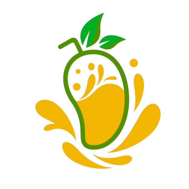 Mango con hojas Fruto exótico Mango aislado sobre fondo blanco