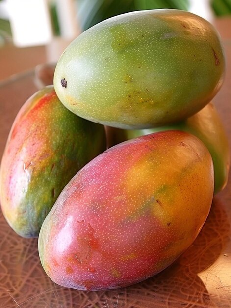 Foto mango maduro fruta fresca deliciosa em um fundo isolado em mãos produto dietético saudável