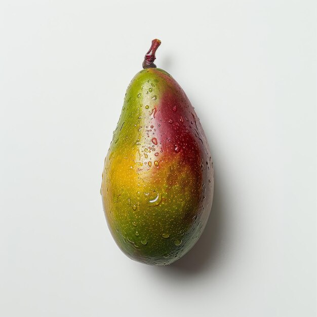 Foto mango maduro fruta fresca deliciosa em um fundo isolado em mãos produto dietético saudável