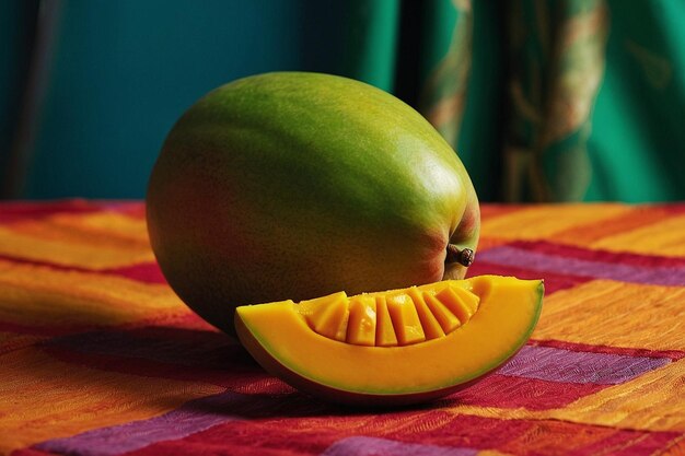 Mango en una placeta vibrante