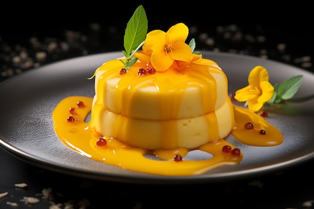 Mango-Safran-Dessert