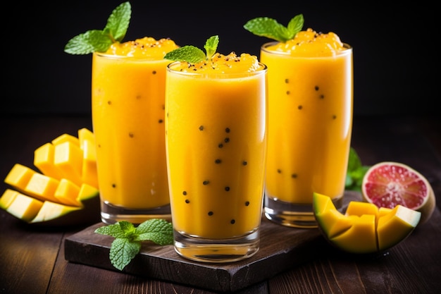 Mango shake, batidos de frutas tropicales frescas