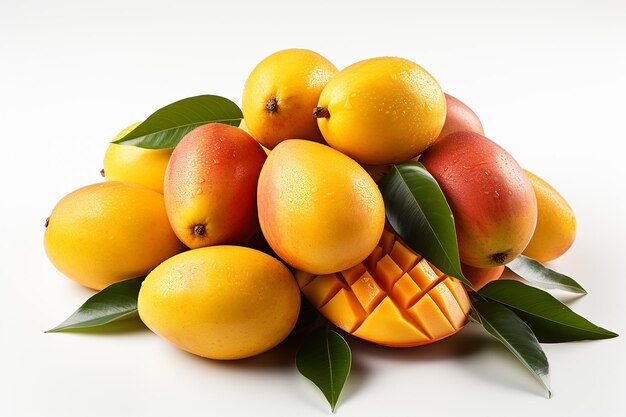 Foto mango ultra-realista aislado en un fondo blanco