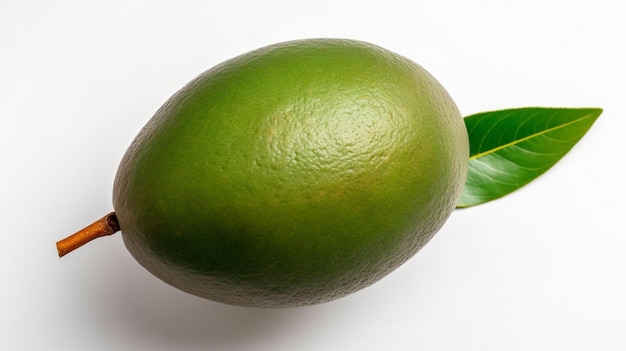 Foto mango verde aislado sobre un fondo blanco