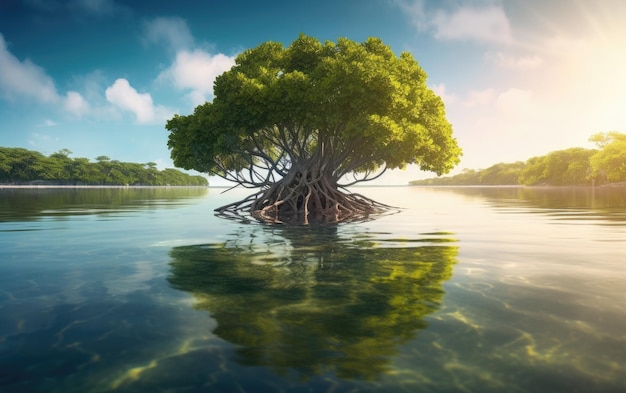 Mangrove in einem See