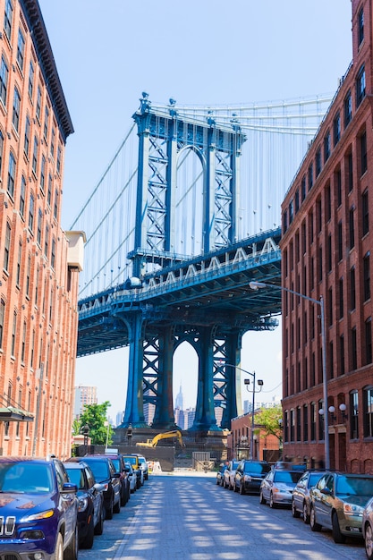 Manhattan-Brücke an der Brooklyn-Straße New York US