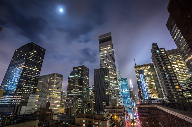 Foto manhattan de noche