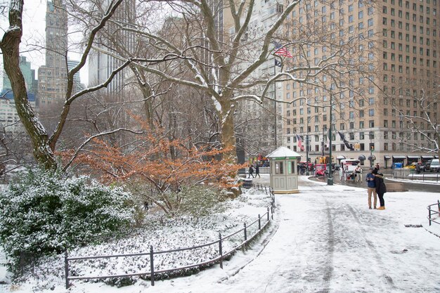 Manhattan NY USA 31. Januar 2017 Schneit viel im Central Park