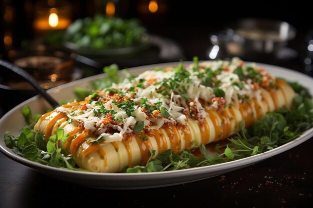 Manicotti relleno de calabaza