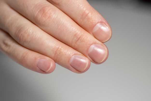 Manicure higiênica Manicure limpa e segura Mãos bonitas Manicure sem esmalte em gel